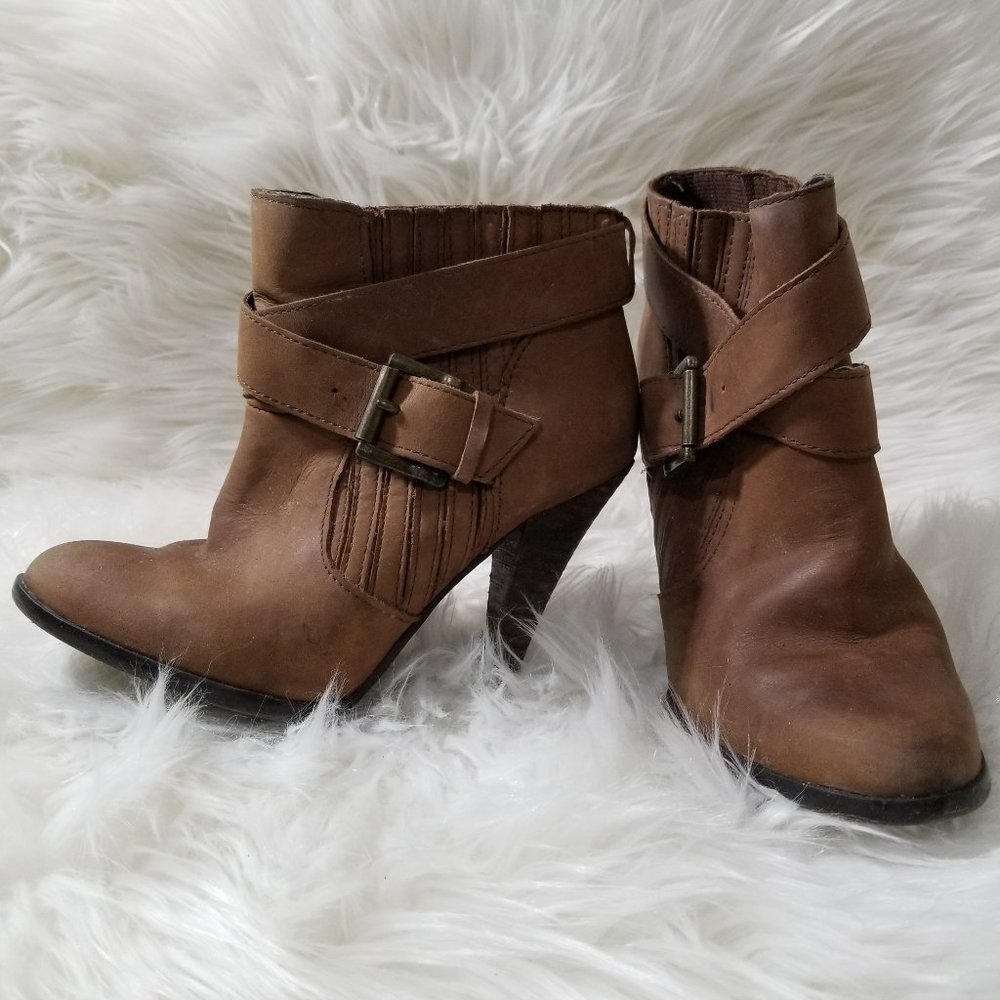Brown Aldo Bootie Heels - Size 35